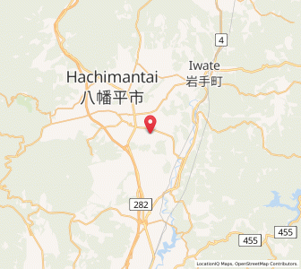 Map of Hachimantai, Iwate
