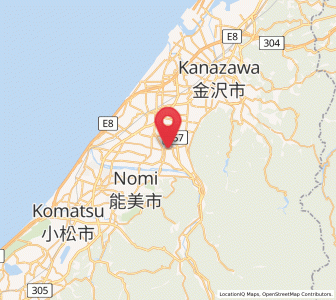 Map of Hakusan, Ishikawa