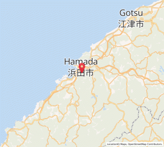 Map of Hamada, Shimane