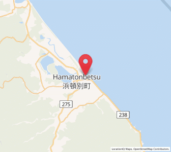 Map of Hamatonbetsu, Hokkaido