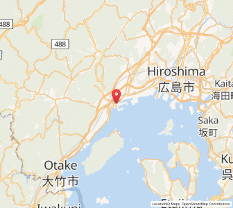 Map of Hatsukaichi, Hiroshima
