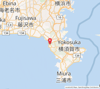 Map of Hayama, Kanagawa