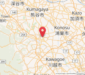 Map of Higashi-Matsuyama, Saitama