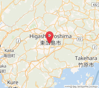 Map of Higashihiroshima, Hiroshima