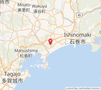 Map of Higashimatsushima, Miyagi