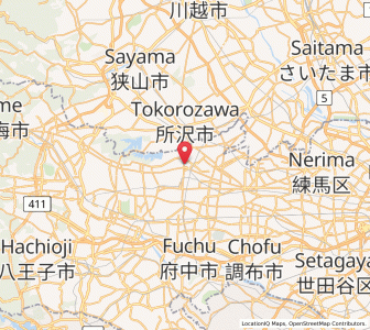 Map of Higashimurayama, Tokyo