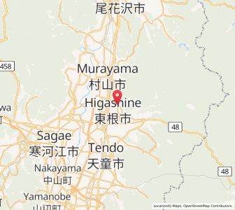 Map of Higashine, Yamagata