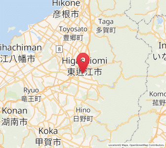 Map of Higashiōmi, Shiga
