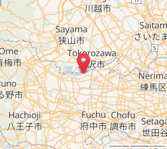 Map of Higashiyamato, Tokyo