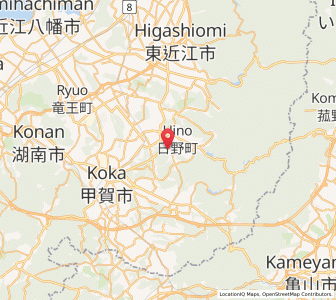 Map of Hino, Shiga