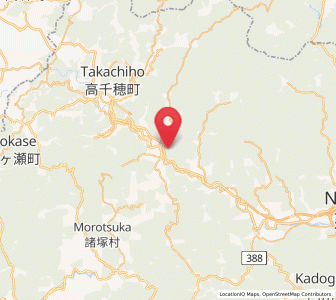 Map of Hinokage, Miyazaki