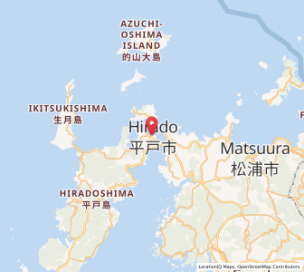 Map of Hirado, Nagasaki