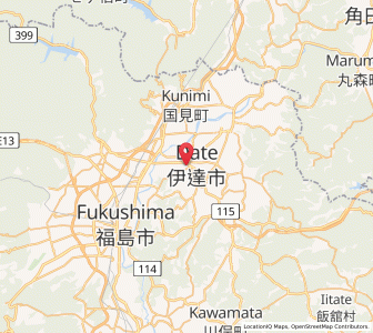 Map of Hobaramachi, Fukushima
