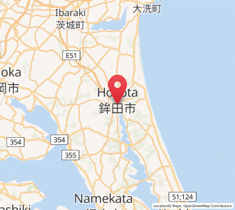 Map of Hokota, Ibaraki