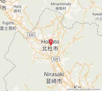 Map of Hokuto, Yamanashi