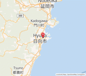 Map of Hyūga, Miyazaki