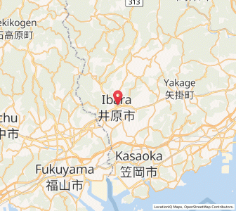 Map of Ibara, Okayama