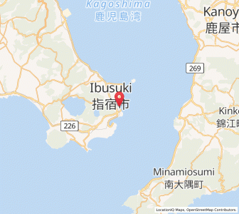 Map of Ibusuki, Kagoshima