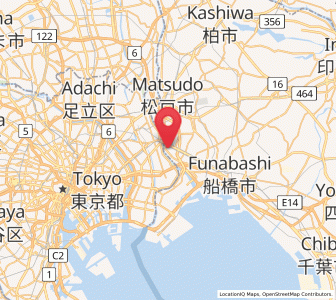 Map of Ichikawa-minami, Chiba