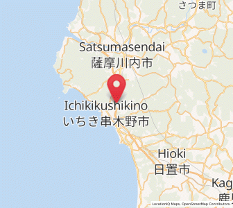 Map of Ichikikushikino, Kagoshima