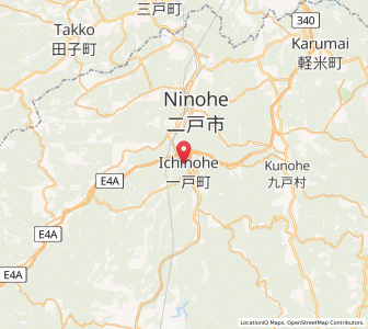 Map of Ichinohe, Iwate