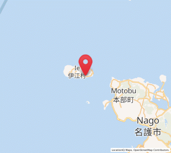 Map of Ie, Okinawa