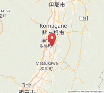 Map of Iijima, Nagano