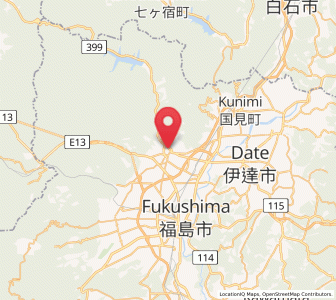 Map of Iizakamachi, Fukushima