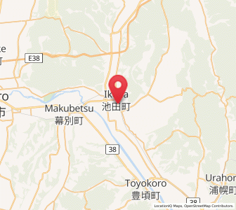 Map of Ikeda, Hokkaido