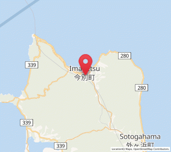 Map of Imabetsu, Aomori