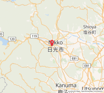 Map of Imaichi, Tochigi