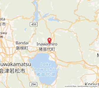 Map of Inawashiro, Fukushima