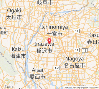 Map of Inazawa, Aichi