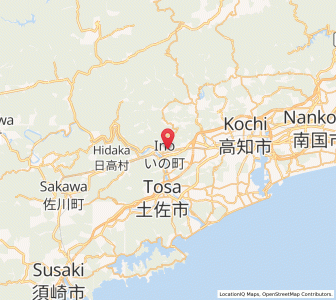 Map of Ino, Kochi