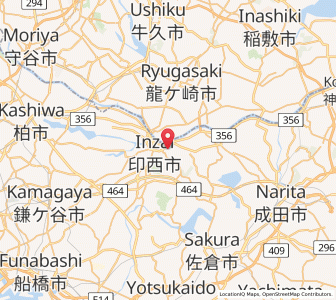Map of Inzai, Chiba