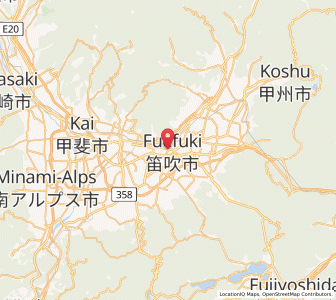 Map of Isawa, Yamanashi