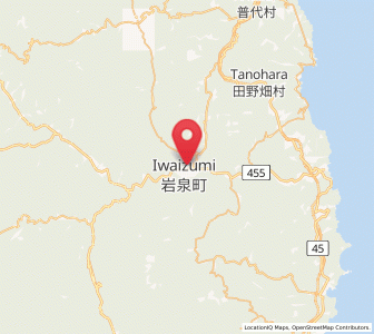 Map of Iwaizumi, Iwate