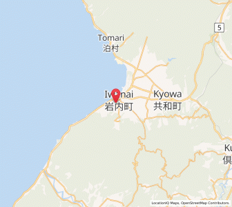 Map of Iwanai, Hokkaido