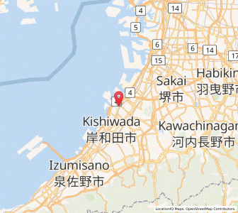 Map of Izumiōtsu, Ōsaka