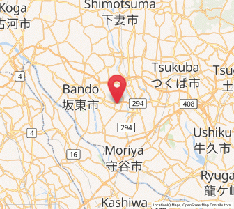Map of Jōsō, Ibaraki
