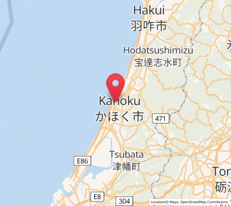 Map of Kahoku, Ishikawa