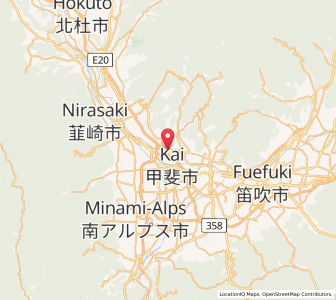 Map of Kai, Yamanashi