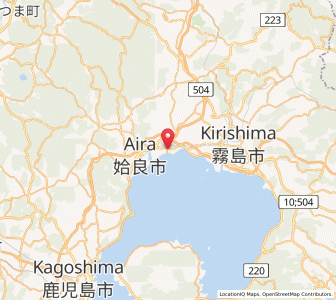 Map of Kajiki, Kagoshima