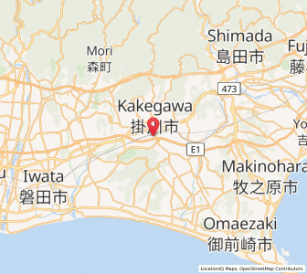 Map of Kakegawa, Shizuoka