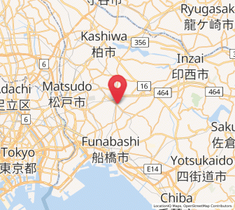 Map of Kamagaya, Chiba