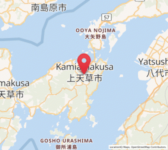 Map of Kamiamakusa, Kumamoto