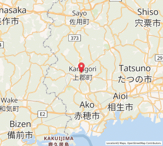 Map of Kamigōri, Hyōgo