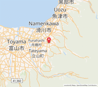 Map of Kamiichi, Toyama