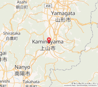Map of Kaminoyama, Yamagata