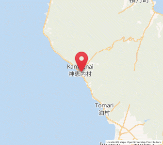 Map of Kamoenai, Hokkaido
